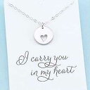 I Carry Your Heart in Mine – 追悼チャームネックレス – ハートカットアウト – スターリングシ...