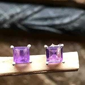 ナチュラル 1.5ct パープル アメジスト 925 ソリッド スターリング シルバー イヤリング 5mm Natural Rocks by Kala Natural 1.5ct Purple Amethyst 925 Solid Sterling Silver Earrings 5mm ナチュラル 1.5ct パープル アメジスト 925 ソリッド スターリング シルバー イヤリング 5mm Natural Rocks by Kala Natural 1.5ct Purple Amethyst 925 Solid Sterling Silver Earrings 5mm