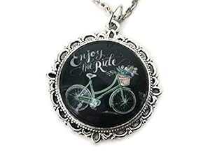 エンジョイ・ザ・ライド・インスピレーション自転車ネックレス Fern & Filigree Enjoy The Ride Inspir..
