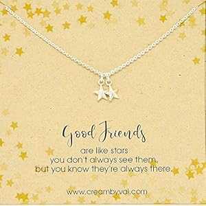 グッド フレンズ スター スターリング シルバー ネックレス 長さ 18 インチ Cream By Val Good Friends Stars Sterling Silver Necklace 18'' Length