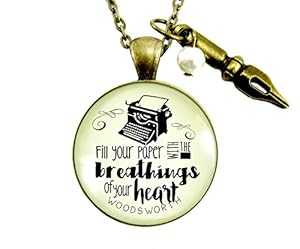Gutsy Goodness 24 インチ ライティング ネックレス Fill Your Paper ワーズワース 文学引用 タイプライター Gutsy Goodness 24" Writing Necklace Fill Your Paper Wordsworth Literary Quote Typewriter Gutsy Goodness 24 インチ ライティング ネックレス Fill Your Paper ワーズワース 文学引用 タイプライター Gutsy Goodness 24" Writing Necklace Fill Your Paper Wordsworth Literary Quote Typewriter