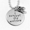 ルーナ ラブグッド ナーグルの引用ハンドスタンプ ハリー ポッター ネックレス The Spider's Parlor Luna Lovegood Nargles Quote Hand Stamped Harry Potter Necklace