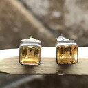 ナチュラル 1.5 カラット ゴールデン シトリン 925 ソリッド スターリング シルバー イヤリング 5 mm Natural Rocks by Kala Natural 1.5ct Golden Citrine 925 Solid Sterling Silver Earring 5mm