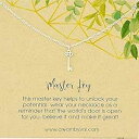 マスターキー卒業スターリングシルバーネックレス長さ17インチ Cream By Val Master Key Graduation Sterling Silver Necklace 17'' Length