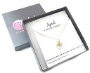 4 月の誕生石ホワイト トパーズ ジェムストーン 14K ゴールドフィルド ネックレス - 彼女へのギフト CY Design Studio April Bir...