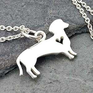 Love My Dachshund ハートカットアウトチャームネックレス - 925 スターリングシルバー、18インチ EnCharmed Love My Dachshund with Heart Cutout Charm Necklace - 925 Sterling Silver, 18" Love My Dachshund ハートカットアウトチャームネックレス - 925 スターリングシルバー、18インチ EnCharmed Love My Dachshund with Heart Cutout Charm Necklace - 925 Sterling Silver, 18"