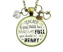 Gutsy Goodness 24 インチ 教師ネックレス See Her Heart School Quote ジュエリー ギフト Apple チャーム Gu...