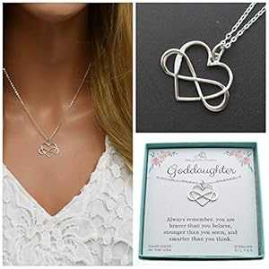 18インチのスターリングシルバーケーブルチェーンにスターリングシルバーのインフィニティハートチャームペンダント。ゴッド娘へのギフト。常に覚えておいてください。 ...