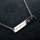 パーソナライズされたネックレスをカスタマイズ ラージ コーディネート バーネックレス 16K ゴールド シルバー ローズゴールドメッキ マルチオケージョン バレンタインデー クリスマス ブライズメイド ウェディング ギフト Heart Syndrome Customize your