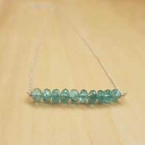 ブルー アパタイト ネックレス ラウンデル ビーズ バー スターリングシルバー チェーン レイヤリング ミニマリスト ジュエリー anushruti Blue Apatite Necklace Roundel Beads Bar with Sterling Silver Chain Layering Minimalist Jewelry ブルー アパタイト ネックレス ラウンデル ビーズ バー スターリングシルバー チェーン レイヤリング ミニマリスト ジュエリー anushruti Blue Apatite Necklace Roundel Beads Bar with Sterling Silver Chain Layering Minimalist Jewelry