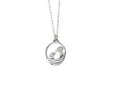 スターリングシルバー 鳥の巣 チャーム ネックレス - マザー チャーム 18インチ 925 チェーン 女性用 Mark Poulin Workshop Sterling Silver Bird Nest Charm Necklace -Mother Charm on 18" 925 Chain for Women
