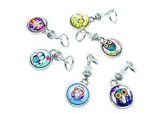 編み物やかぎ針編み用のフクロウステッチマーカー Jill's Beaded Knit Bits Owl Stitch Markers for Knitting or Crochet 編み物やかぎ針編み用のフクロウステッチマーカー Jill's Beaded Knit Bits Owl Stitch Markers for Knitting or Crochet