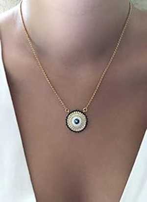 邪眼チャーム チョーカー ネックレス プロテクション ペンダント 18 インチ チェーン Sifrimania Evil Eye Charm Choker Necklace Protection Pendant 18 Inches Chain