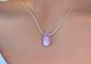 ドロップアメジストネックレス、アメジスト誕生石ネックレス、彼女へのギフト OceanSpark Drop Amethyst Necklace, Amethyst...