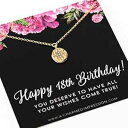 女の子への18歳の誕生日プレゼント • 14Kゴールドネックレス • ダイヤモンドスターバーストジュエリー • 18歳の誕生...