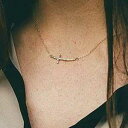 トレンディなクリスタル横向きクロスペンダントゴールドフィルドネックレスジュエリーギフト女性用 16 インチ Designed by Stacey Jewelry...