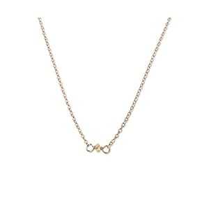 手作りローズゴールドシトリンチョーカーネックレス – 11月の誕生石、イエロージェムストーン – 14インチ、ピンクゴールドフィル