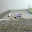 スモール 5 mm ライト パープル アメジスト スタッド ポスト イヤリング バリ スターリング シルバー JD103 JackieDesign Small 5mm Light Purple Amethyst Stud Post Earrings Bali Sterling Silver JD103
