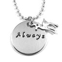 Always ハンドスタンプ アルミニウム ハリー ポッター ペンダント ネックレス Doe チャーム付き The Spider's Parlor Always Hand Stamped Aluminum Harry Potter Pendant Necklace with Doe Charm