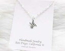 小さなハチドリ スターリングシルバー チャーム ネックレス 鳥 Laurali Designs Tiny Hummingbird Sterling Silver Charm Necklace Bird
