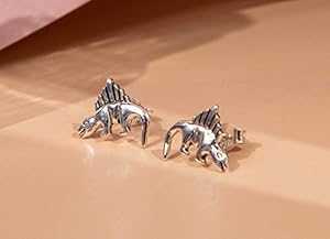 恐竜 - スターリングシルバー 925 スタッド ピアス (AE1786) Natural History Direct Dinosaur - Sterling Silver 925 Stud Earrings (AE1786)