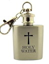 Religious Gifts Stainless Steel Holy Water Container on Carabiner Clip Key Chain...