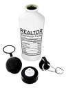 Realtor Gifts Realtor 栄養成分表示 不動産業者向けギフト アルミニウム ウォーター ボトル キャップ & スポーツ トップ付き ホワイト ...