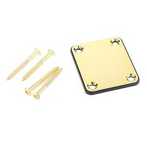 Musiclily 4 Holes Metal Guitar Neck Plate for Fender Strat Tele Guitar...