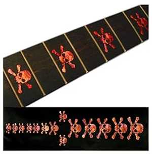Inlaystickers Jockomo Skull/Avalon RED Guitar Inlay Sticker