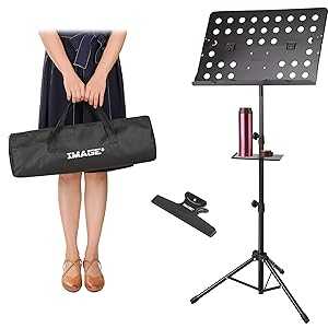 IMAGE Music Stand, 21.6-63 Inch Sheet Music Stand Adjustable and Folda...