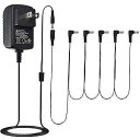 LotFancy Guitar Pedal Power Supply, 9V 1A AC DC Adapter with 5 Way Daisy Chain C...