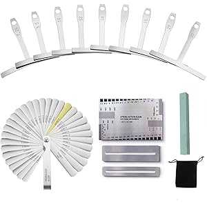 KONIBN 15 Pieces Guitar Luthier Tools Set Including Guitar Radius Gaug...