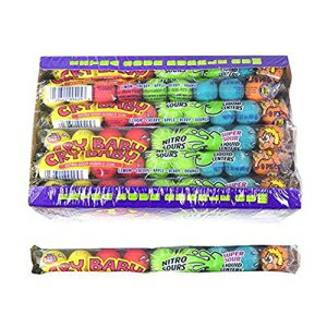 クライベイビー ニトロサワーズ エクストラサワー バブルガムキャンディー、2.32オンス - 24個パック Cry baby Nitro Sours Extra Sour Bubblegum Candy, 2.32 Ounce - 24 Count Pack