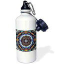 3dRose Reflective Fractal Ornate and Colorful Balanced Mandala-Sports Water Bott...