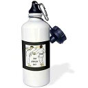 3dRose ウォーターボトル、21オンス、ホワイト 3dRose Water Bottle, 21oz, White