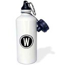 3dRose ウォーターボトル、21オンス、ホワイト 3dRose Water Bottle, 21oz, White