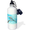 3dRose ウォーターボトル、21オンス、ホワイト 3dRose Water Bottle, 21oz, White