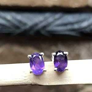 本物の 1ct パープル アメジスト 925 ソリッド スターリング シルバー イヤリング 6mm Natural Rocks by Kala Genuine 1ct Purple Amethyst 925 Solid Sterling Silver Earrings 6mm 本物の 1ct パープル アメジスト 925 ソリッド スターリング シルバー イヤリング 6mm Natural Rocks by Kala Genuine 1ct Purple Amethyst 925 Solid Sterling Silver Earrings 6mm
