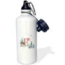 3dRose ウォーターボトル、21オンス、ホワイト 3dRose Water Bottle, 21oz, White