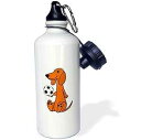 3dRose ウォーターボトル、21オンス、ホワイト 3dRose Water Bottle, 21oz, White