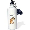 3dRose ウォーターボトル、21オンス、ホワイト 3dRose Water Bottle, 21oz, White