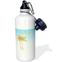 3dRose ウォーターボトル、21オンス、ホワイト 3dRose Water Bottle, 21oz, White