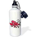 3dRose ウォーターボトル、21オンス、ホワイト 3dRose Water Bottle, 21oz, White