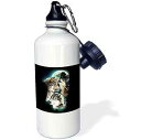 3dRose ウォーターボトル、21オンス、ホワイト 3dRose Water Bottle, 21oz, White