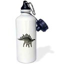 3dRose ウォーターボトル、21オンス、ホワイト 3dRose Water Bottle, 21oz, White