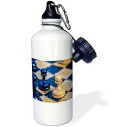 3dRose ウォーターボトル、21オンス、ホワイト 3dRose Water Bottle, 21oz, White