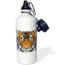 3dRose ウォーターボトル、21オンス、ホワイト 3dRose Water Bottle, 21oz, White
