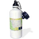 3dRose ウォーターボトル、21オンス、ホワイト 3dRose Water Bottle, 21oz, White