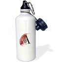 3dRose ウォーターボトル、21オンス、ホワイト 3dRose Water Bottle, 21oz, White