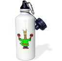 3dRose ウォーターボトル、21オンス、ホワイト 3dRose Water Bottle, 21oz, White